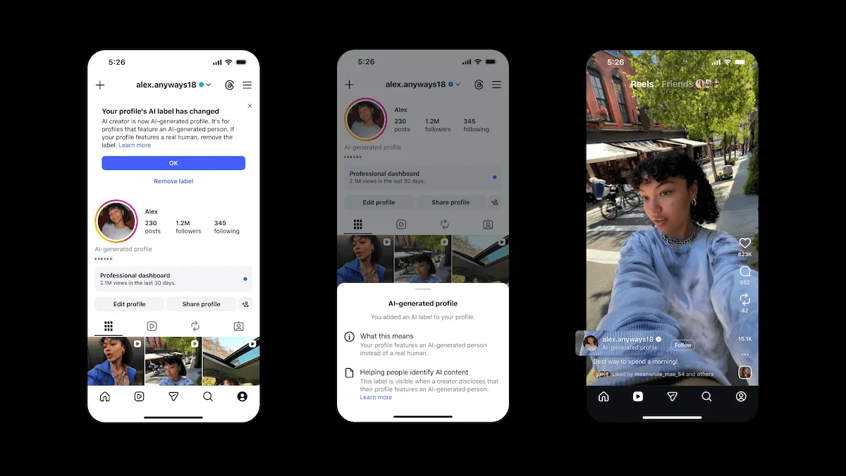 Instagram Yapay Zeka Profillerine Etiket ve Erişim Sınırı Getirdi