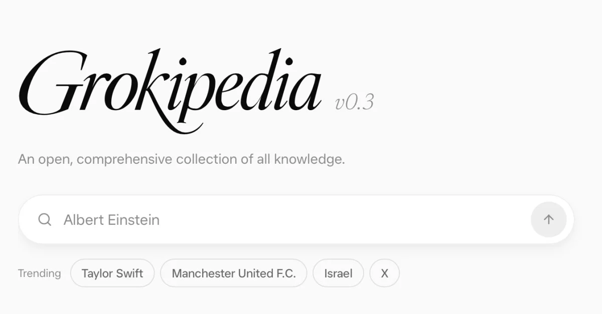 Grokipedia v0.3 ile yenilendi: Yeni logo, kitap temalı ana sayfa ve canlı düzenlemeler sayfası