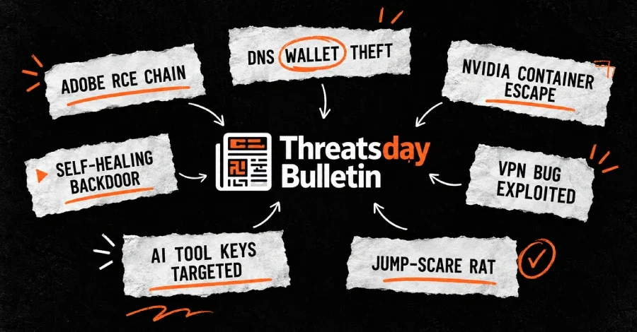 ThreatsDay Bülteni: Adobe RCE, DNS Cüzdan Hırsızlığı ve NVIDIA Açığı Dahil 27 Tehdit