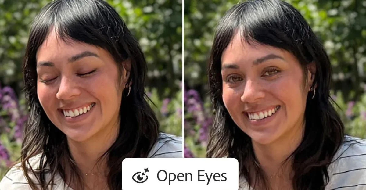 Adobe Lightroom Mobil, Yapay Zeka ile Kapalı Gözleri Tek Dokunuşta Açıyor