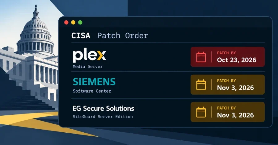 CISA, Plex2Shell, Siemens ve SiteGuard Açıklarını Federal Kurumlara Yamalamaları İçin Zorunlu Kıldı
