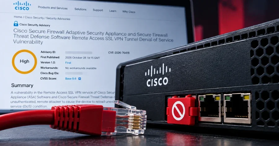 Cisco, Güvenlik Duvarlarını Çökertebilen Aktif Olarak İstismar Edilen ASA ve FTD VPN Açığını Kapattı