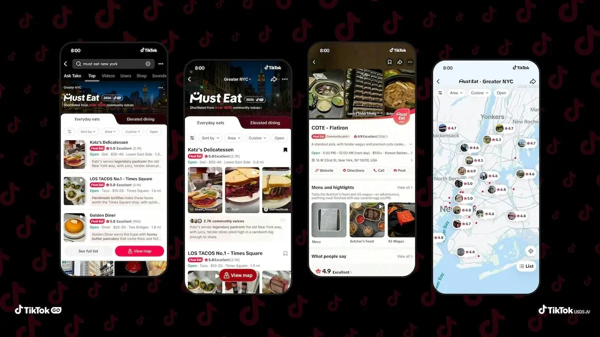 TikTok'tan Restoran Rehberi: 'Must Eat' Özelliği ile Yelp ve Google'a Rakip Oldu
